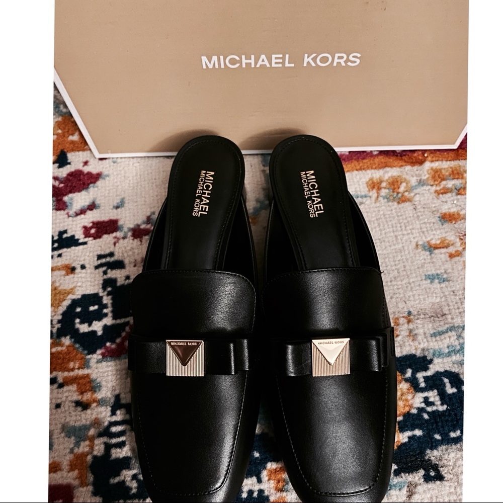 New in Box Michael Kors Leather Mule Shoes